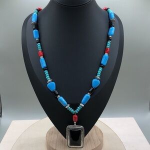 Vintage August Max Boho Style Statement Necklace
